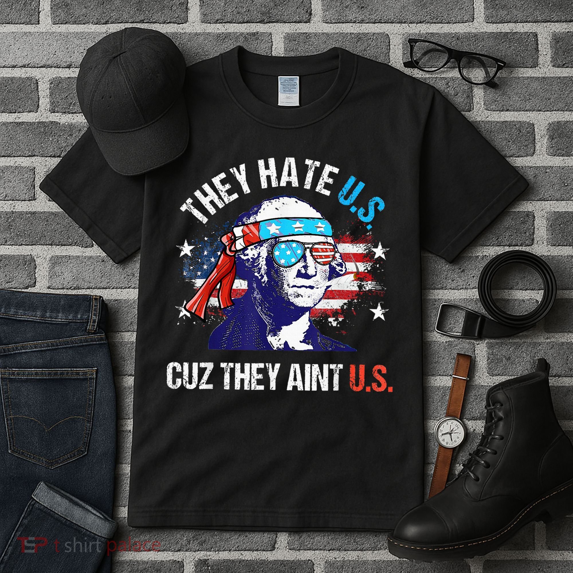 They Hate Us Cuz They AinT Us Funny 4th Of July Tall T-Shirt
