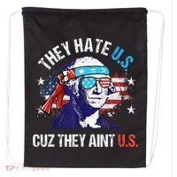 They Hate Us Cuz They AinT Us Funny 4th Of July Drawstring Bag thumb 0