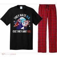They Hate Us Cuz They AinT Us Funny 4th Of July Pajama Set thumb 0