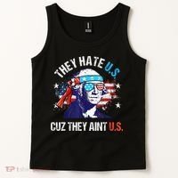 They Hate Us Cuz They AinT Us Funny 4th Of July Tank Top thumb 2
