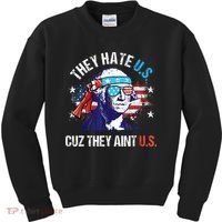 They Hate Us Cuz They AinT Us Funny 4th Of July Kids Sweatshirt thumb 0