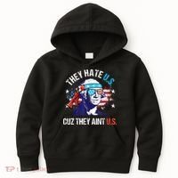 They Hate Us Cuz They AinT Us Funny 4th Of July Kids Hoodie thumb 0