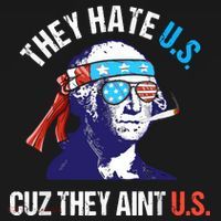 They Hate Us Cuz They Ain't Us Funny 4th Of July Ornament thumb 1