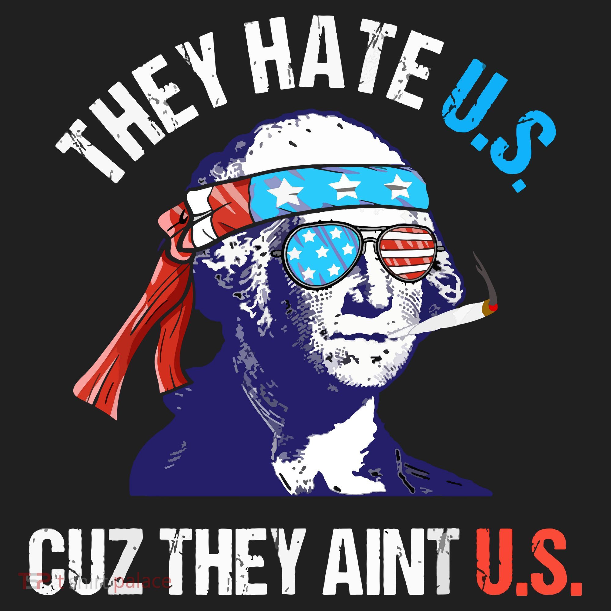 They Hate Us Cuz They Ain't Us Funny 4th Of July Sport-Tek Posi-UV Pro Polo
