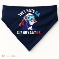 They Hate Us Cuz They Ain't Us Funny 4th Of July USA-Made Doggie Bandana thumb 0