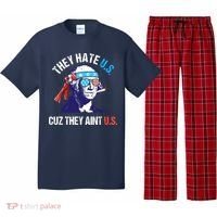 They Hate Us Cuz They Ain't Us Funny 4th Of July Pajama Set thumb 0