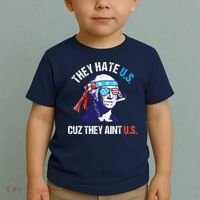 They Hate Us Cuz They Ain't Us Funny 4th Of July Toddler T-Shirt thumb 2