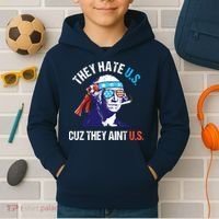 They Hate Us Cuz They Ain't Us Funny 4th Of July Kids Hoodie thumb 2