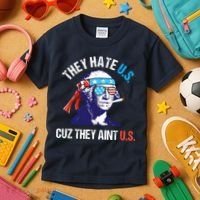 They Hate Us Cuz They Ain't Us Funny 4th Of July Kids T-Shirt thumb 3