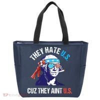 They Hate Us Cuz They Ain't Us Funny 4th Of July Tote Bag thumb 0