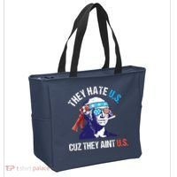 They Hate Us Cuz They Ain't Us Funny 4th Of July Tote Bag thumb 2