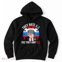 They Hate Us Cuz They Aint Us Funny 4th Of July USA Flag Hoodie thumb 0