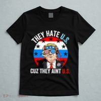 They Hate Us Cuz They Aint Us Funny 4th Of July USA Flag T-Shirt thumb 5