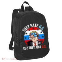 They Hate Us Cuz They Aint Us Funny 4th Of July USA Flag Port Authority Crush Ripstop Backpack thumb 0