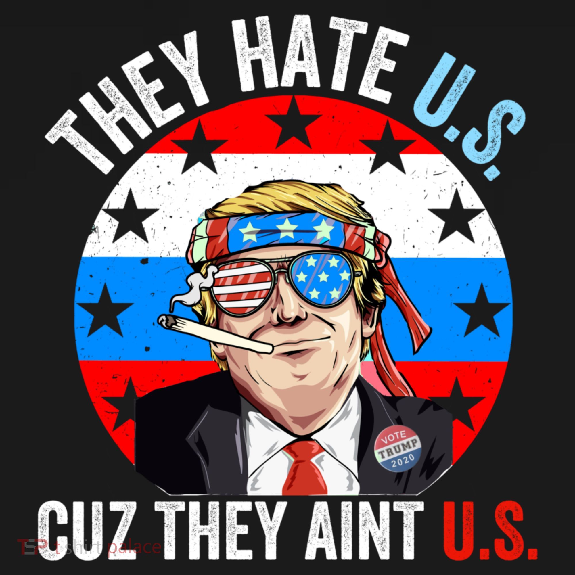 They Hate Us Cuz They Aint Us Funny 4th Of July USA Flag Women's Tank Top