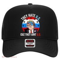 They Hate Us Cuz They Aint Us Funny 4th Of July USA Flag Hat thumb 0