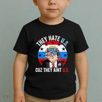 They Hate Us Cuz They Aint Us Funny 4th Of July USA Flag Toddler T-Shirt thumb 2