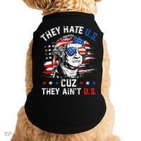 They Hate Us Cuz They AinT Us Usa American Flag Doggie Tank thumb 0