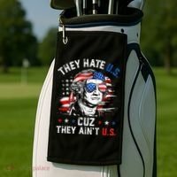 They Hate Us Cuz They AinT Us Usa American Flag Golf Towel thumb 2