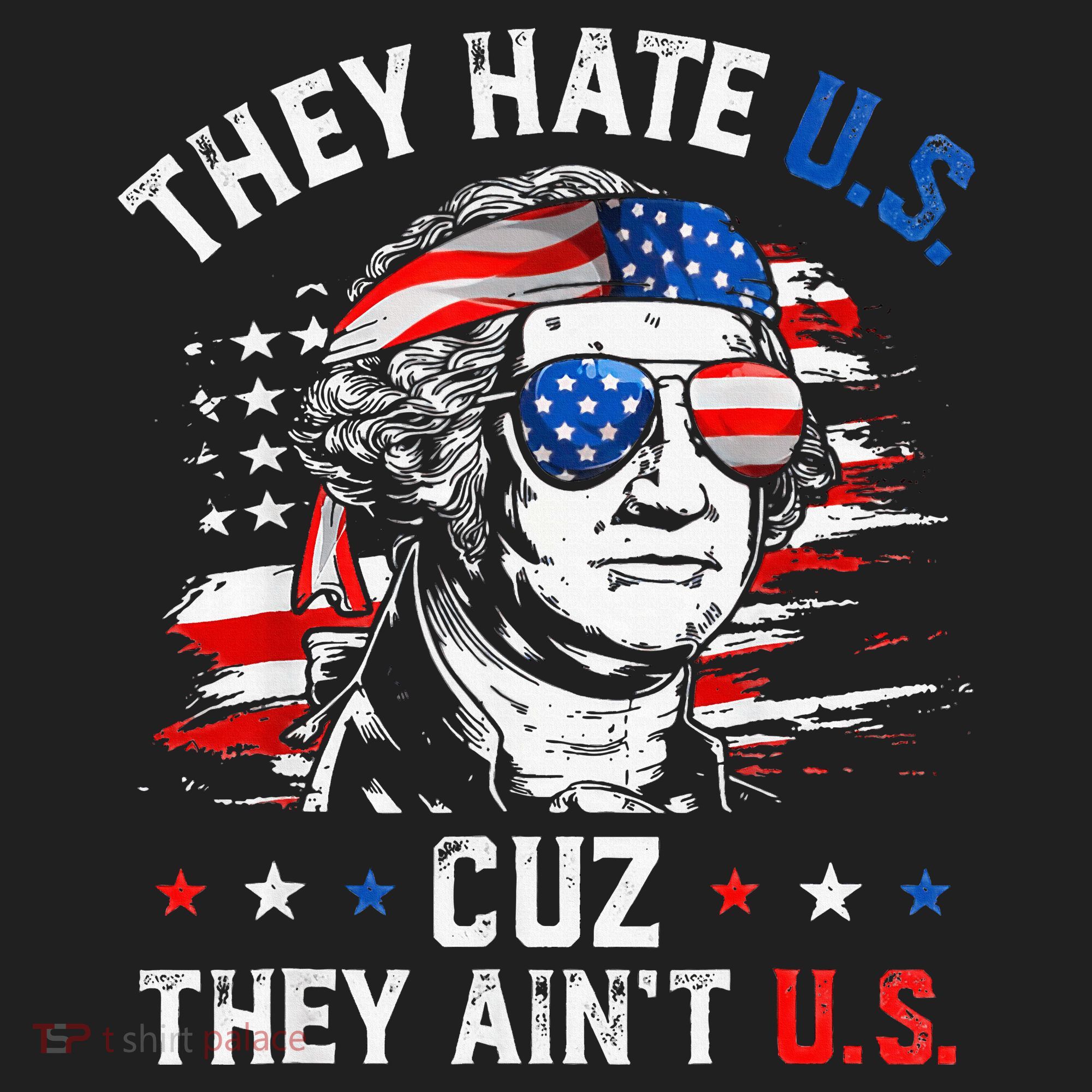 They Hate Us Cuz They AinT Us Usa American Flag Golf Towel