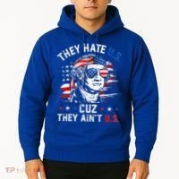 They Hate Us Cuz They AinT Us Usa American Flag Hoodie thumb 2