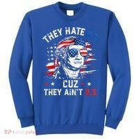 They Hate Us Cuz They AinT Us Usa American Flag Sweatshirt thumb 0