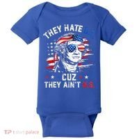 They Hate Us Cuz They AinT Us Usa American Flag Baby Bodysuit thumb 0