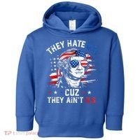 They Hate Us Cuz They AinT Us Usa American Flag Toddler Hoodie thumb 0