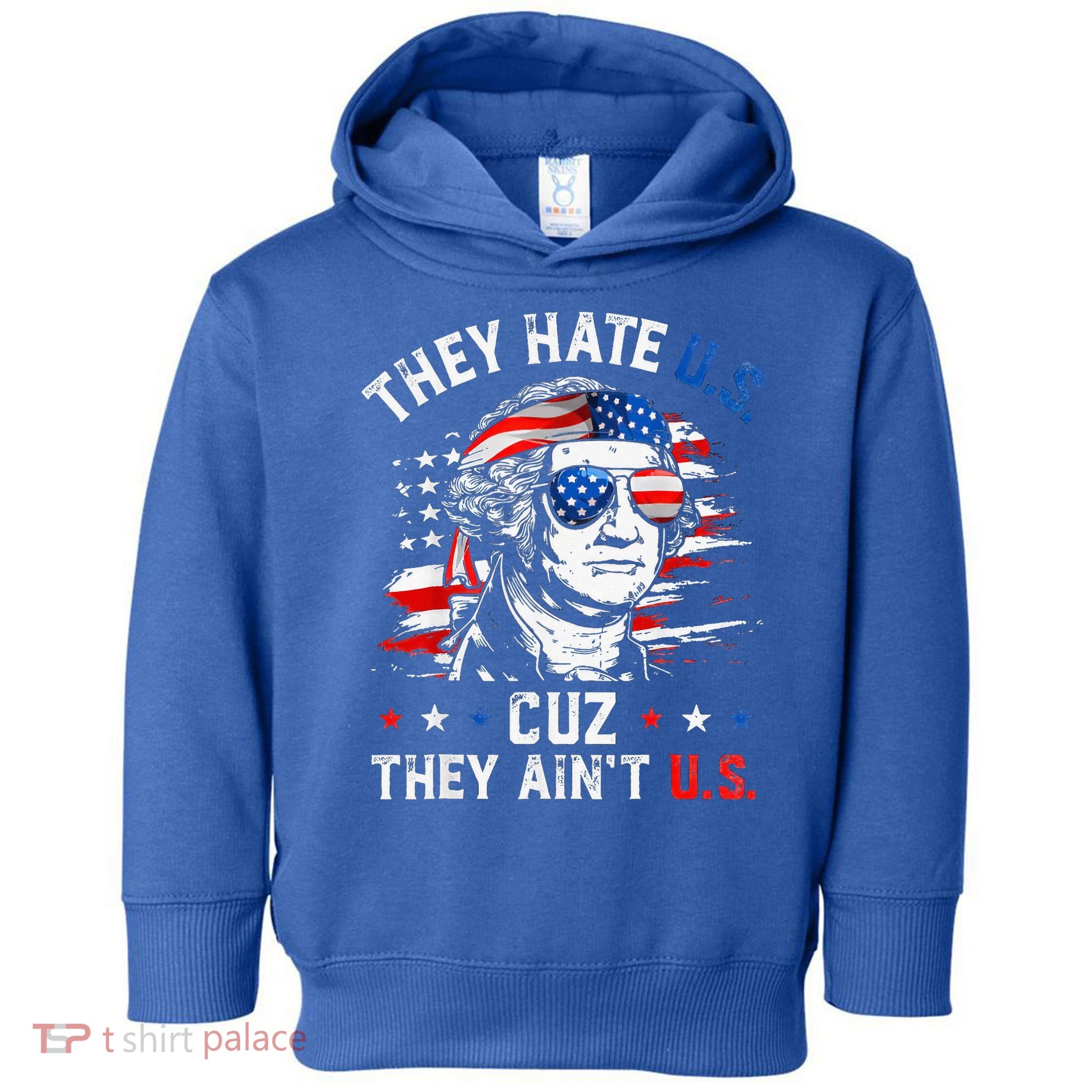 They Hate Us Cuz They AinT Us Usa American Flag Toddler Hoodie