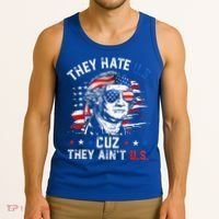 They Hate Us Cuz They AinT Us Usa American Flag Tank Top thumb 3