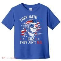They Hate Us Cuz They AinT Us Usa American Flag Toddler T-Shirt thumb 0