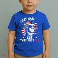 They Hate Us Cuz They AinT Us Usa American Flag Toddler T-Shirt thumb 2