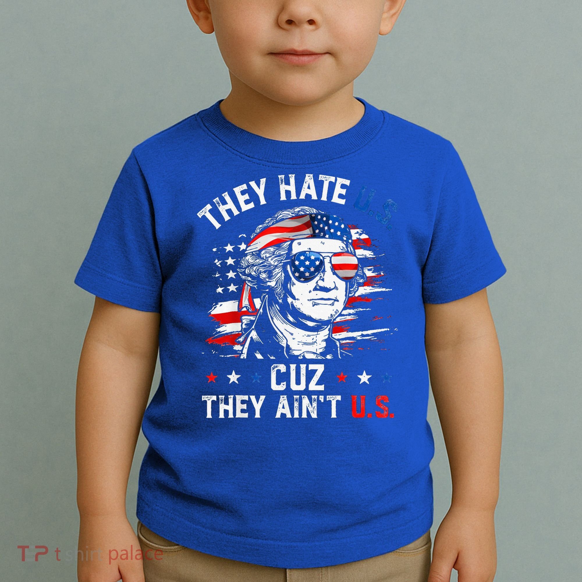 They Hate Us Cuz They AinT Us Usa American Flag Toddler T-Shirt