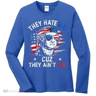 They Hate Us Cuz They AinT Us Usa American Flag Women's Long Sleeve Shirt