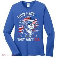 They Hate Us Cuz They AinT Us Usa American Flag Women's Long Sleeve Shirt thumb 0