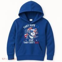 They Hate Us Cuz They AinT Us Usa American Flag Kids Hoodie thumb 0