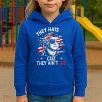 They Hate Us Cuz They AinT Us Usa American Flag Kids Hoodie thumb 3