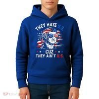They Hate Us Cuz They AinT Us Usa American Flag Kids Hoodie thumb 4