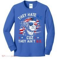 They Hate Us Cuz They AinT Us Usa American Flag Kids Long Sleeve Shirt thumb 0