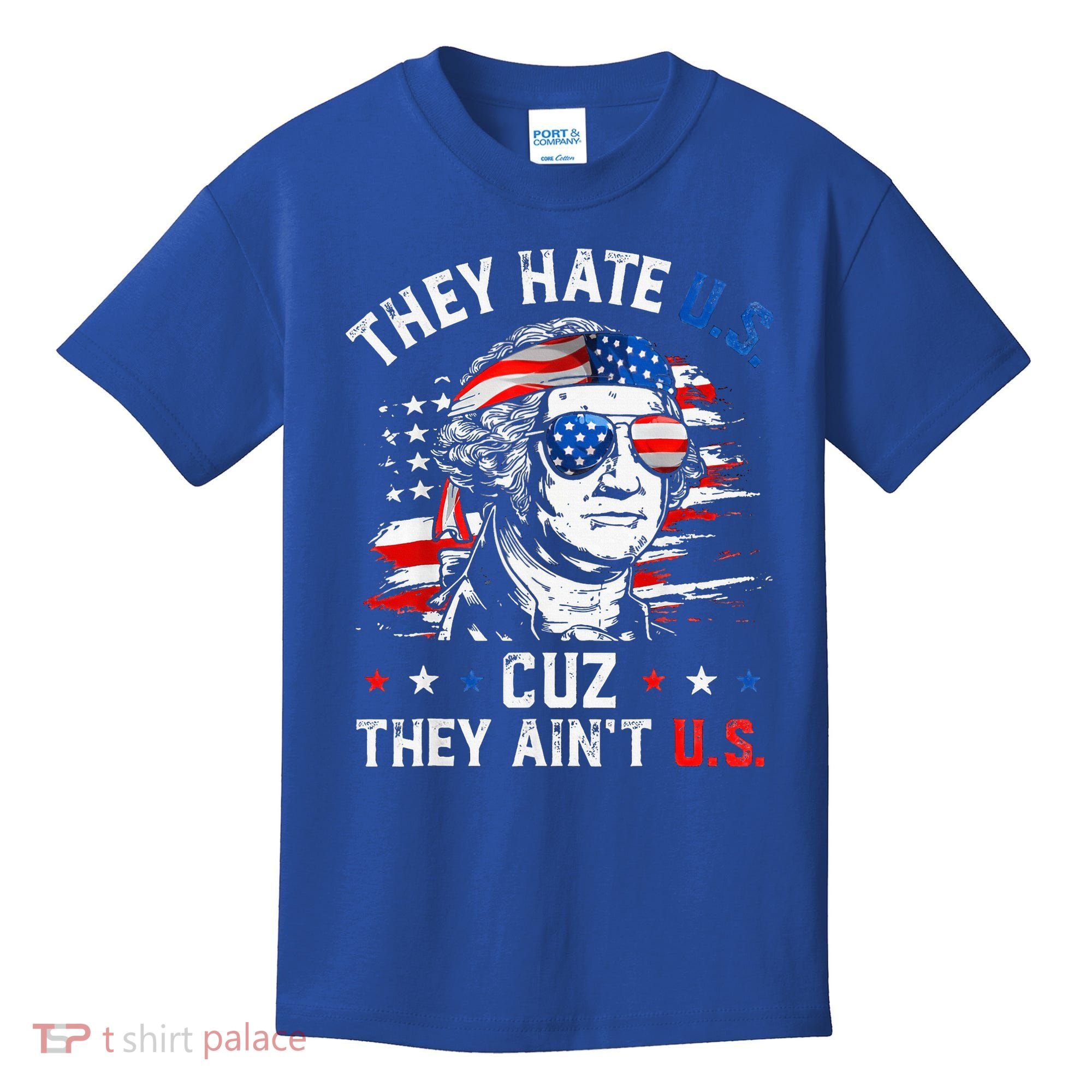 They Hate Us Cuz They AinT Us Usa American Flag Kids T-Shirt