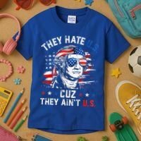 They Hate Us Cuz They AinT Us Usa American Flag Kids T-Shirt thumb 3