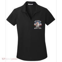 They Hate Us Cuz They Ain't Us Funny Fourth 4th of July Women's Dry Zone Grid Polo thumb 0