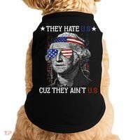 They Hate US Cuz They Aint US 4th Of July George Washington Doggie Tank thumb 0