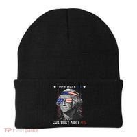 They Hate US Cuz They Aint US 4th Of July George Washington Beanie thumb 0