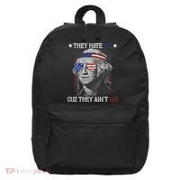 They Hate US Cuz They Aint US 4th Of July George Washington 16 in Basic Backpack thumb 0