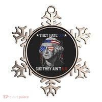 They Hate US Cuz They Aint US 4th Of July George Washington Ornament thumb 0