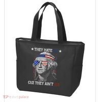 They Hate US Cuz They Aint US 4th Of July George Washington Tote Bag thumb 3