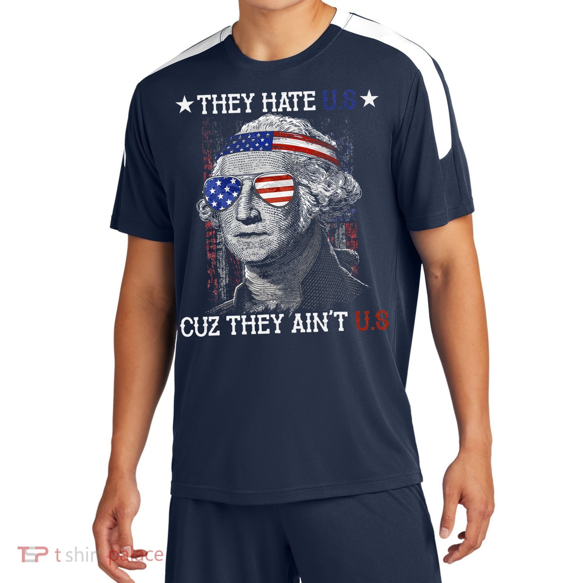 They Hate US Cuz They Aint US 4th Of July George Washington Sport-Tek Competitor United Soccer Jersey