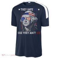 They Hate US Cuz They Aint US 4th Of July George Washington Sport-Tek Competitor United Soccer Jersey thumb 2