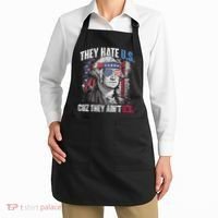 They Hate Us Cuz They AinT Us Usa American Flag 4th Of July Apron thumb 2